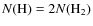 $N(\h)=2N(\hh)$