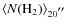 $\aver{N(\hh)}_{20\hbox{$^{\prime\prime}$ }}$
