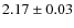 $2.17 \pm 0.03$