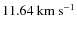 $11.64 ~\rm {km~s^{-1}}$