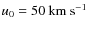 $u_0=50~\rm {km~s^{-1}}$