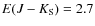 $E(J-K_{{\rm S}})=2.7$