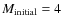 $M_{{\rm initial}}=4$