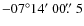 $-07\degr14\hbox{$^\prime$ }00\hbox{$.\!\!^{\prime\prime}$ }5$