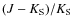 $(J-K_{{\rm S}})/K_{{\rm S}}$
