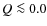 $Q\la0.0$