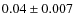 $0.04 \pm 0.007$
