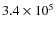 $3.4\times 10^{5}$