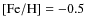 $\rm [Fe/H] = -0.5$