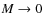${\it M} \rightarrow 0$