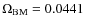 $\Omega_{\rm BM} = 0.0441$