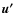 $\vec{u'}$