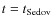 $t=t_{\rm Sedov}$