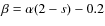 $\beta=\alpha(2-s)-0.2$