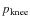$p_{\rm knee}$