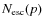 $N_{\rm esc}(p)$