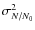 $\sigma^{2}_{N/N_{0}}$