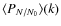 $\langle{P_{N/N_{0}}}\rangle(k)$