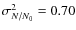 $\sigma^{2}_{N/N_{0}} = 0.70$