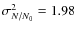 $\sigma^{2}_{N/N_{0}} = 1.98$