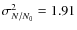 $\sigma^{2}_{N/N_{0}} = 1.91$