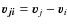 $\vec{v_{ji}} = \vec{v}_j-\vec{v}_i$