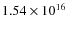$1.54 \times 10^{16}$
