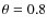 $\theta = 0.8$