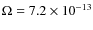 $\Omega=7.2\times 10^{-13}$