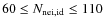 $60 \leq N_{\rm nei,id} \leq 110$
