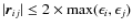 $\vert\vec{r}_{ij}\vert \leq 2 \times
\max(\epsilon_i, \epsilon_j)$