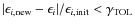 $\vert\epsilon_{i,{\rm new}}-\epsilon_i\vert/\epsilon_{i,{\rm init}} <
\gamma_{\rm TOL}$