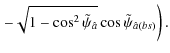 $\displaystyle \left.-\sqrt{1-\cos^2\tilde\psi_{\hat a}}\cos\tilde\psi_{\hat{a}(bs)}\right).$