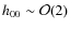 $h_{00}\sim {\cal O}(2)$