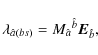 \begin{displaymath}
{\bf\lambda}_{\hat{a}(bs)}=M_{\hat a}{}^{\hat b}\vec{E}_{\hat b},
\end{displaymath}