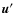 $\vec{u}'$
