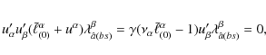 \begin{eqnarray*}u'_\alpha u'_\beta({{\bar\ell}}_{(0)}^\alpha+u^\alpha){\lambda}...
...r\ell}}_{(0)}^\alpha-1)u'_\beta{\lambda}_{{\hat a}(bs)}^\beta=0,
\end{eqnarray*}