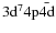 $3{\rm d}^{7}4{\rm p}{\bar{4{\rm d}}}$