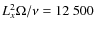 $L_x^2\Omega/\nu = 12~500$