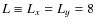 $L\equiv L_x=L_y=8$