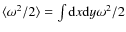 $\langle \omega^2/2 \rangle=\int {\rm d}x{\rm d}y \omega^2/2$