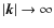 $\vert{\vec k}\vert\rightarrow\infty$
