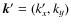 ${\vec k'}= (k_x',k_y)$