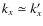 $k_x\simeq k_x'$
