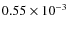 $0.55 \times 10^{-3}$