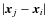$\vert\vec{x}_j - \vec{x}_i\vert$