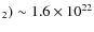 $_{2}) \sim 1.6 \times 10^{22}$