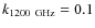 $k_{\rm 1200~GHz} = 0.1$