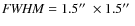 ${\it FWHM}= 1.5\hbox{$^{\prime\prime}$ }\times 1.5\hbox{$^{\prime\prime}$ }$