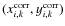 $(x_{i,k}^{\rm corr},y_{i,k}^{\rm corr})$